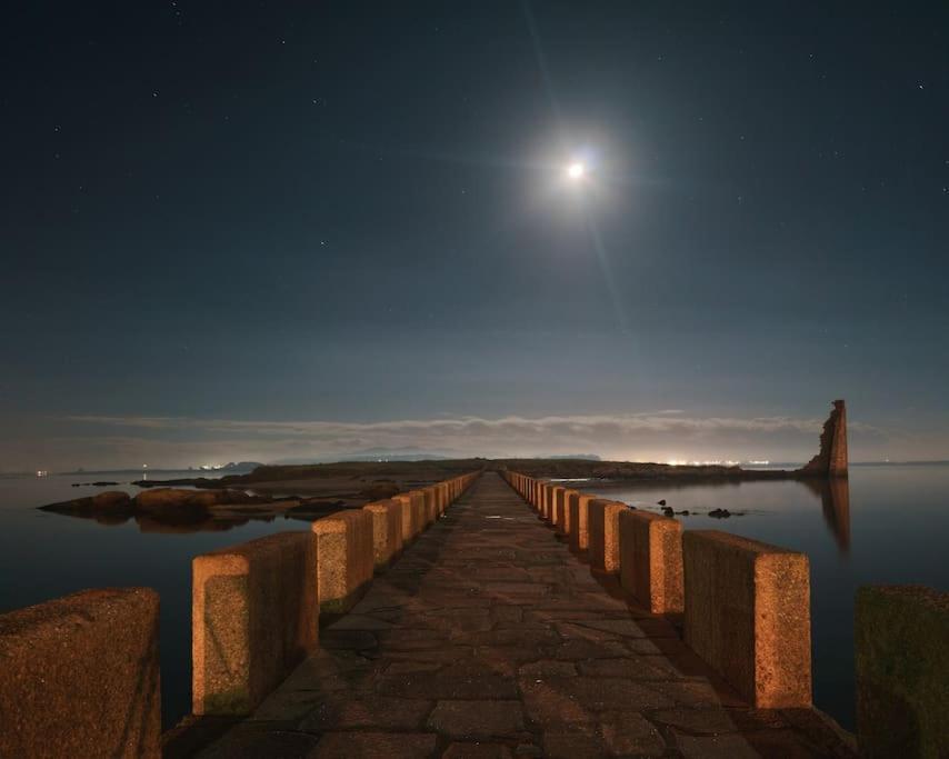 Apto Solpor, Terraza Y Parking Cambados Bagian luar foto